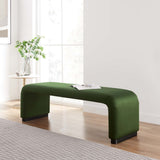 60 Inch Performance Velvet Waterfall Long Bench with Metal Base - Benches available at Alpine Outlets in Denver