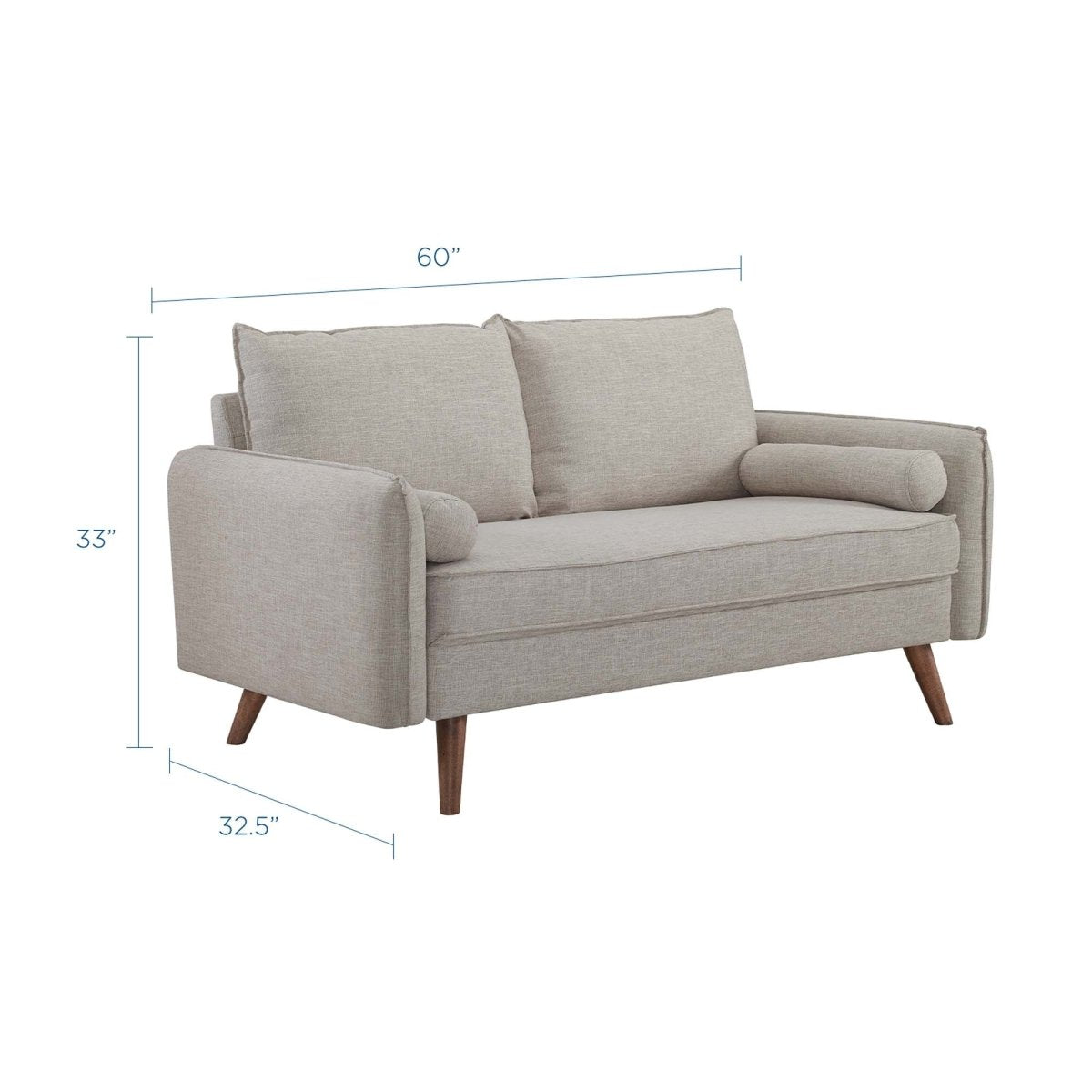 60 - Inch Revive Upholstered Fabric Loveseat - Loveseats available at Alpine Outlets in Denver