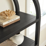 60" Tall Arched Sculptural Pine Wood Bookshelf - Bookcases available at Alpine Outlets in Denver
