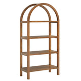 60" Tall Arched Sculptural Pine Wood Bookshelf - Bookcases available at Alpine Outlets in Denver