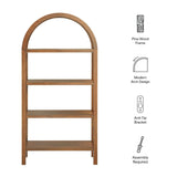 60" Tall Arched Sculptural Pine Wood Bookshelf - Bookcases available at Alpine Outlets in Denver