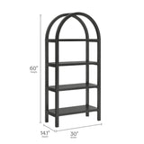 60" Tall Arched Sculptural Pine Wood Bookshelf - Bookcases available at Alpine Outlets in Denver