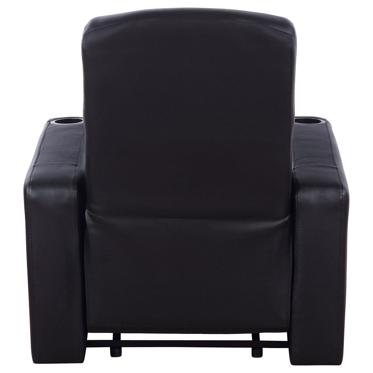 Cyrus 5-Piece Black Leather Home Theater Seating