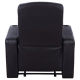 Cyrus 7-Piece Black Leather Home Theater Seating