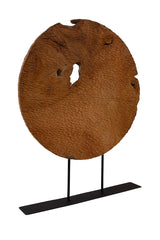 Teak Sculpture Set (Set of 2) - Dark Brown