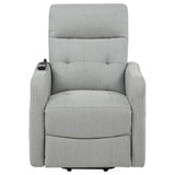 Dayes Upholstered Power Lift Recliner Chair Light Grey