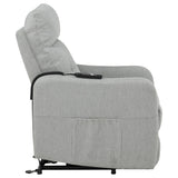 Dayes Upholstered Power Lift Recliner Chair Light Grey