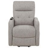 Dayes Upholstered Power Lift Recliner Chair Taupe