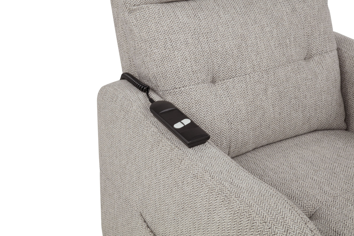 Dayes Upholstered Power Lift Recliner Chair Taupe
