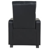 Toohey Upholstered Tufted Recliner - Black Leatherette