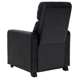 Toohey Upholstered Push Back Recliner - Black Leatherette