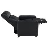 Toohey Upholstered Push Back Recliner - Black Leatherette