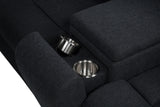 Hagen Upholstered Power Reclining Sectional Sofa Steel Grey