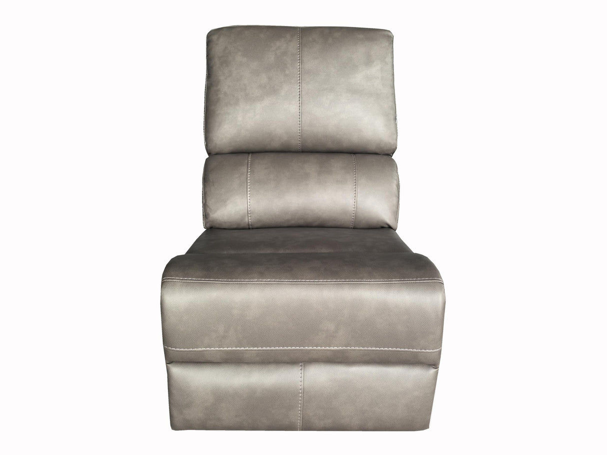 Lumen Charcoal Leatherette Modular Sectional Armless Chair