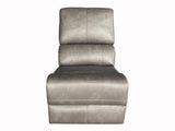 Lumen Charcoal Leatherette Modular Sectional Armless Chair
