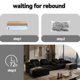 U-Shaped Sectional Sofa With Chaise Lounge And Cup Holders