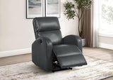 Grant Upholstered Power Recliner Chair - Grey