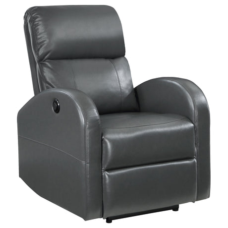 Grant Upholstered Power Recliner Chair - Grey