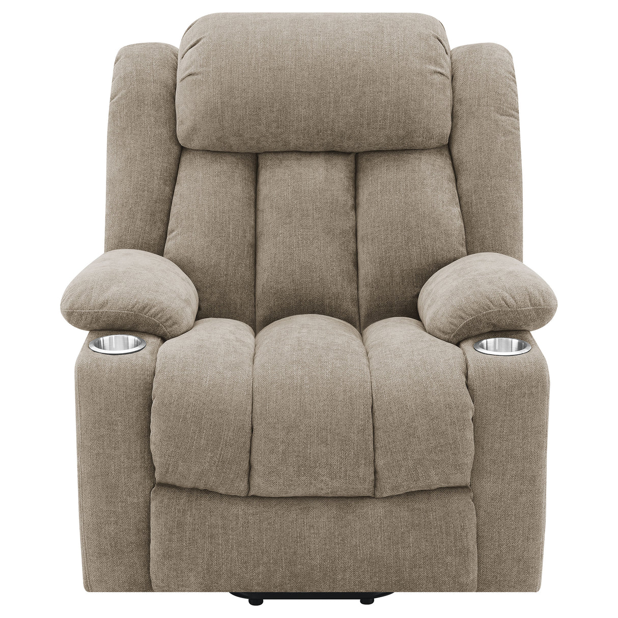 Houston Upholstered Power Lift Recliner Chair in Camel