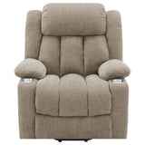 Houston Upholstered Power Lift Recliner Chair in Camel