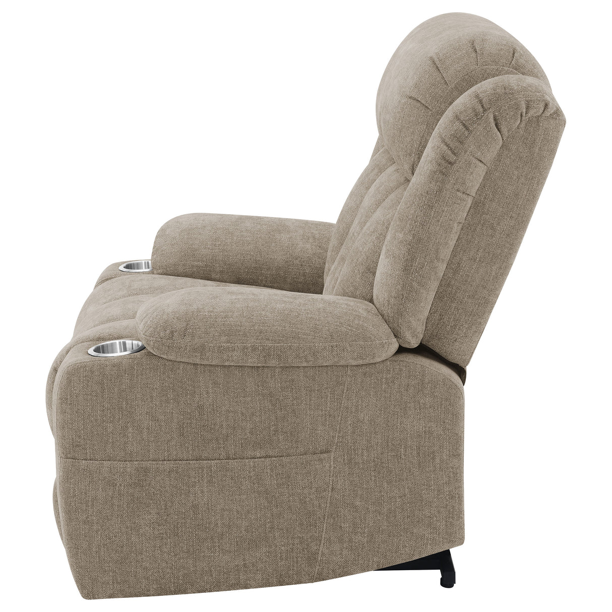 Houston Upholstered Power Lift Recliner Chair in Camel