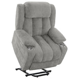 Houston Upholstered Power Lift Recliner in Grey