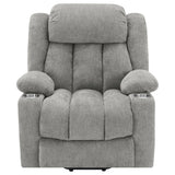 Houston Upholstered Power Lift Recliner in Grey