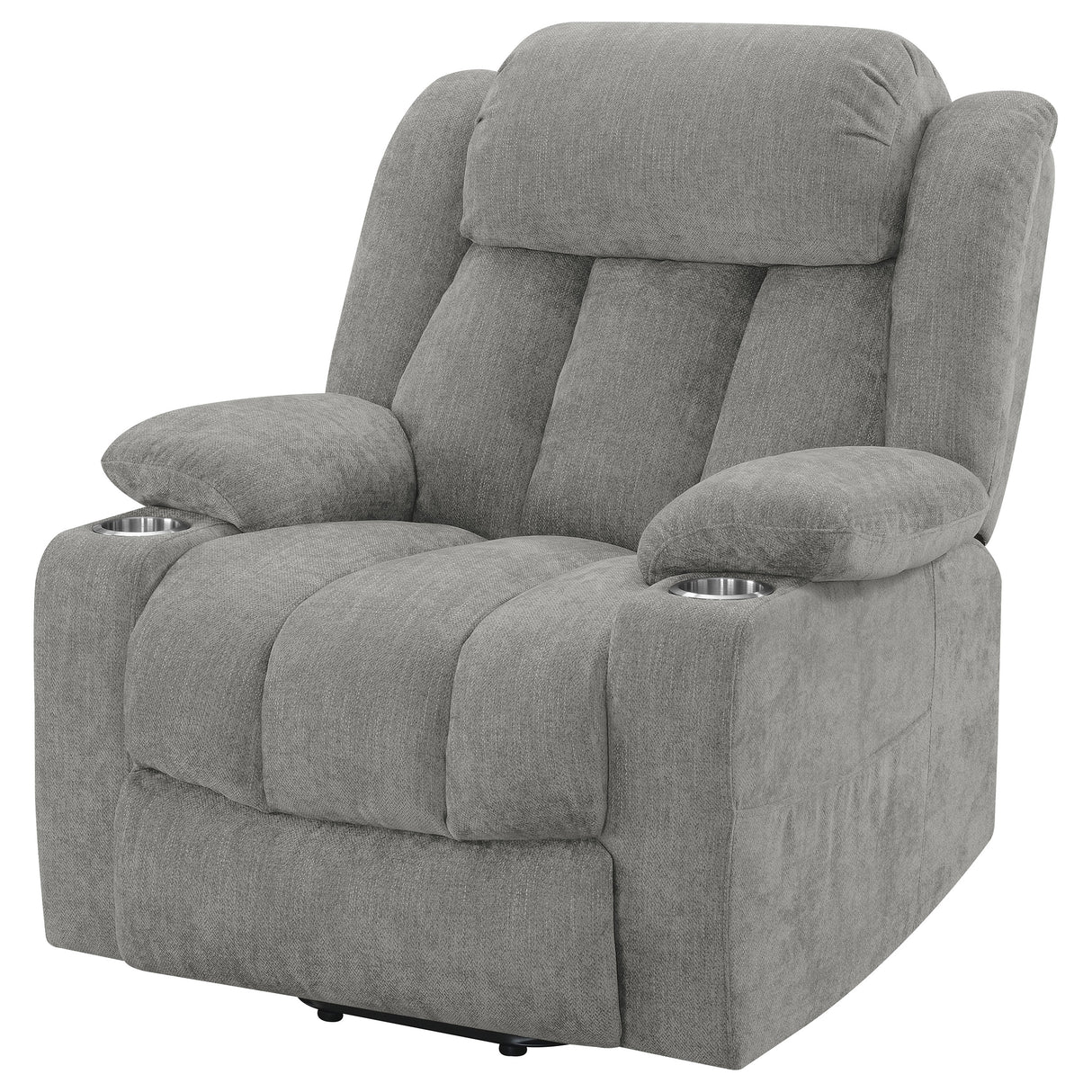 Houston Upholstered Power Lift Recliner in Grey