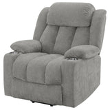 Houston Upholstered Power Lift Recliner in Grey