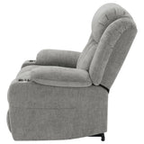 Houston Upholstered Power Lift Recliner in Grey