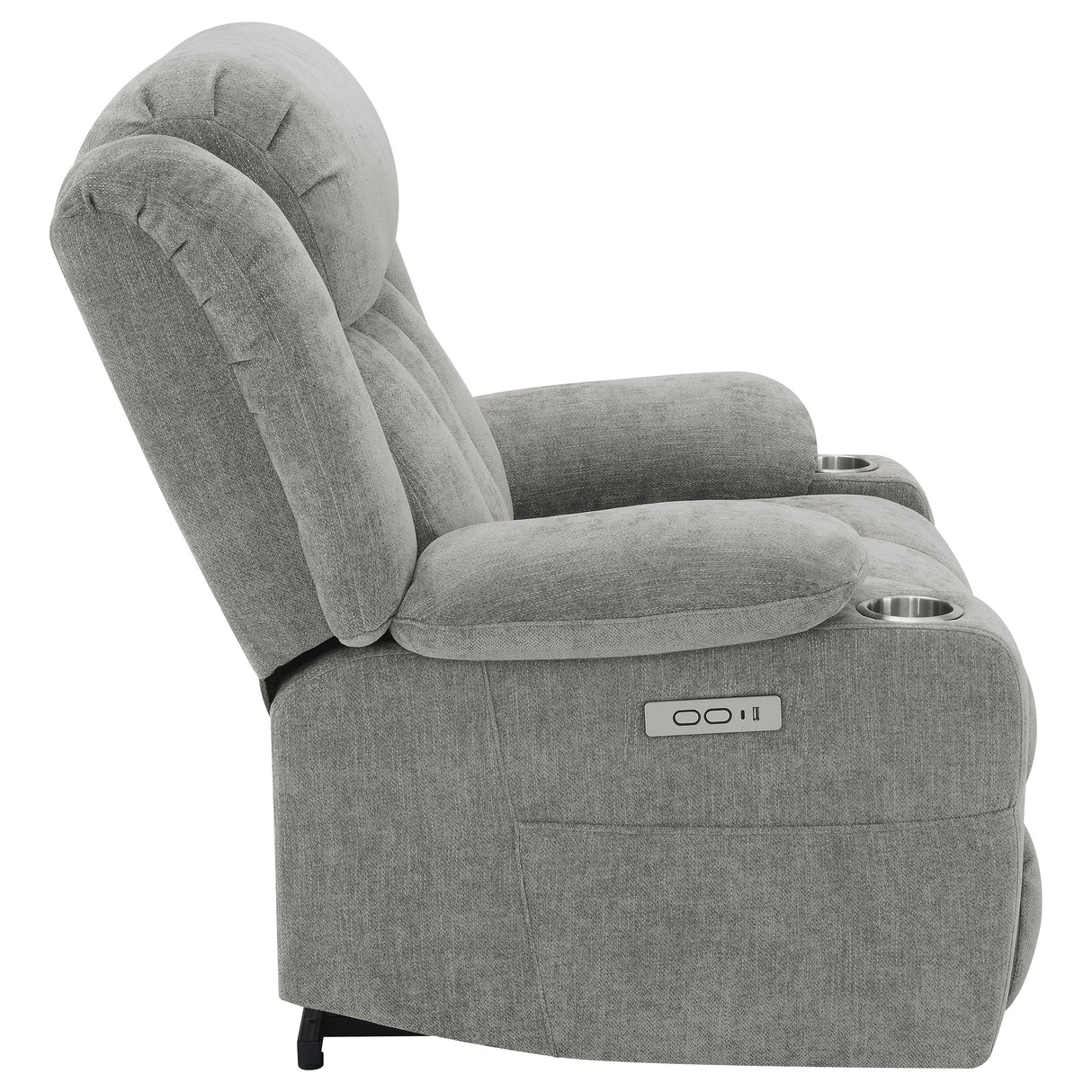Houston Upholstered Power Lift Recliner in Grey