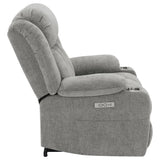 Houston Upholstered Power Lift Recliner in Grey