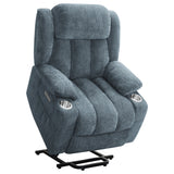 Houston Upholstered Power Lift Recliner - Slate Blue