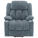 Houston Upholstered Power Lift Recliner - Slate Blue