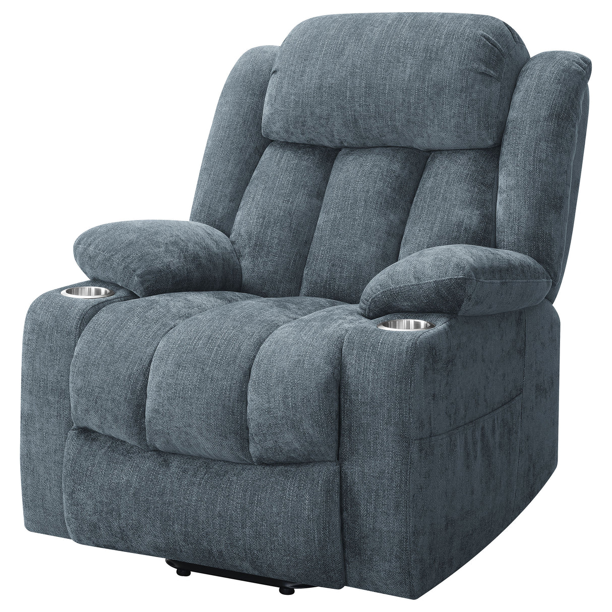 Houston Upholstered Power Lift Recliner - Slate Blue