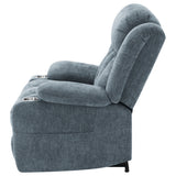 Houston Upholstered Power Lift Recliner - Slate Blue