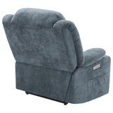 Houston Upholstered Power Lift Recliner - Slate Blue