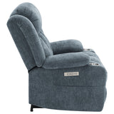 Houston Upholstered Power Lift Recliner - Slate Blue