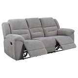 Gilson 2-Piece Grey Chenille Reclining Sofa Set