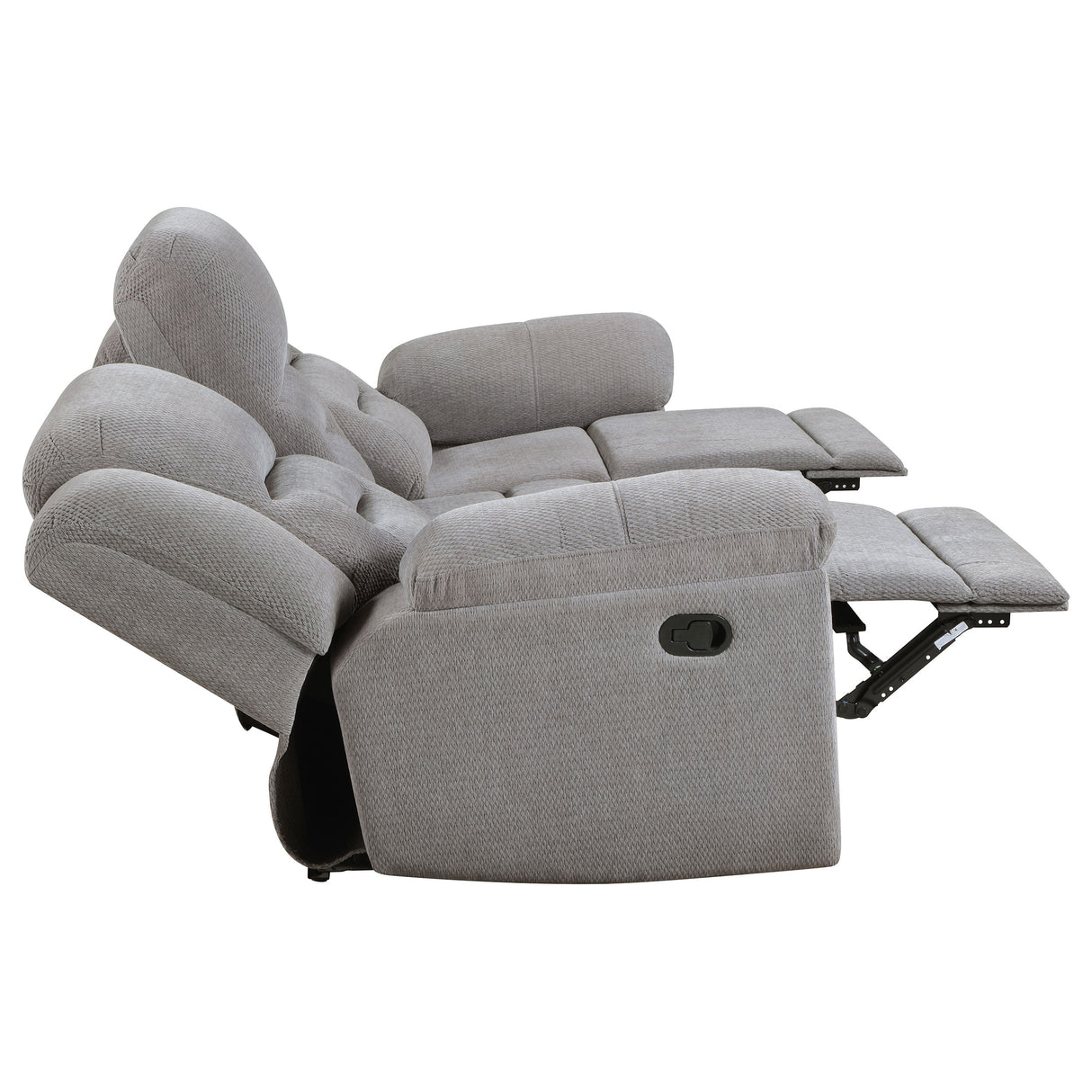 Gilson 2-Piece Grey Chenille Reclining Sofa Set