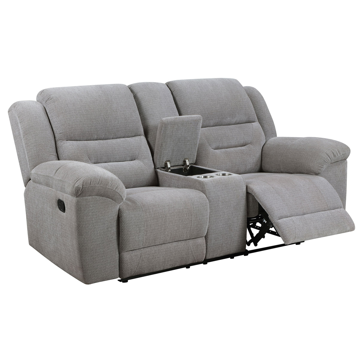 Gilson 2-Piece Grey Chenille Reclining Sofa Set