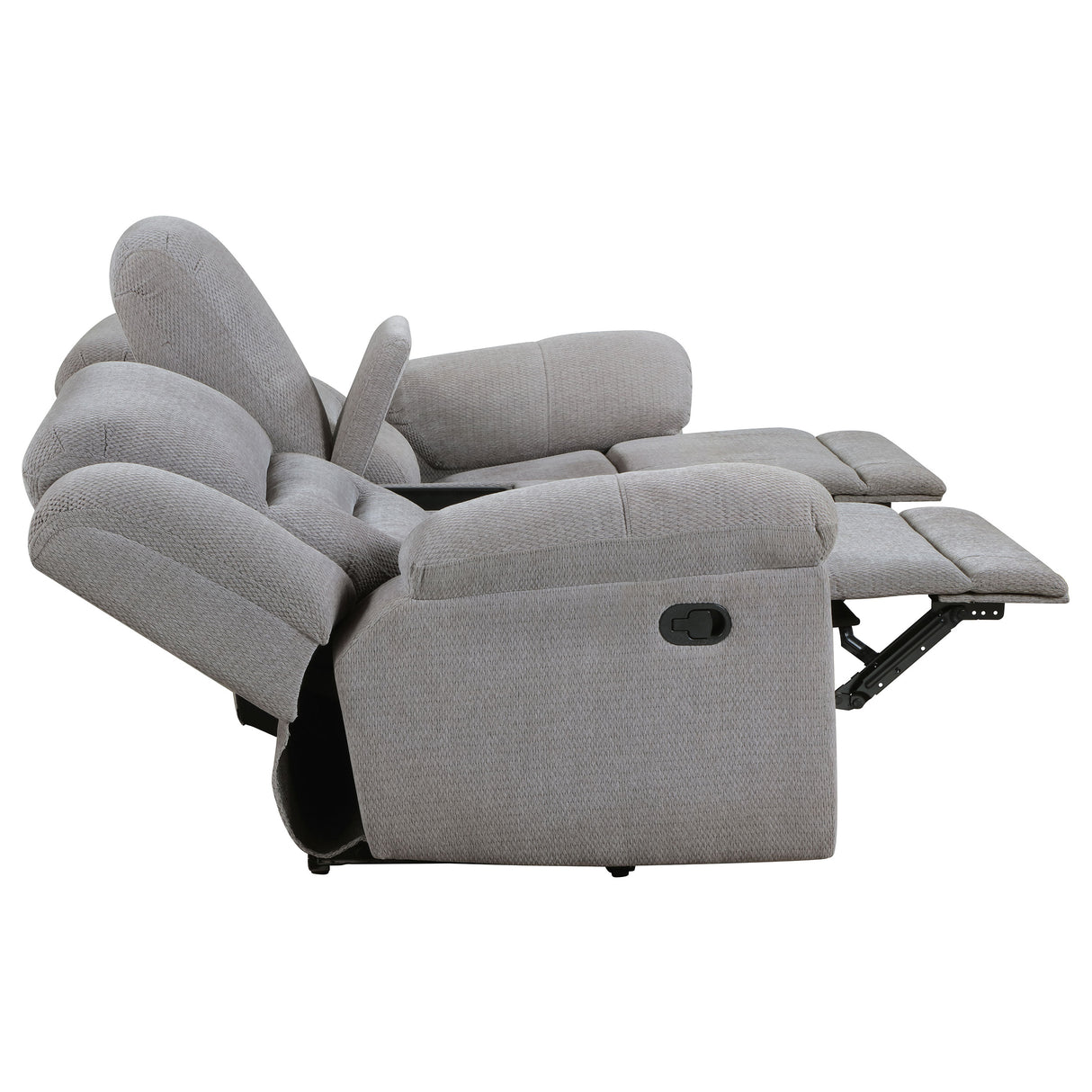 Gilson 2-Piece Grey Chenille Reclining Sofa Set