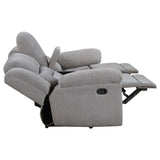Gilson 2-Piece Grey Chenille Reclining Sofa Set