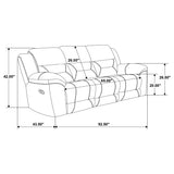 Gilson 2-Piece Grey Chenille Reclining Sofa Set