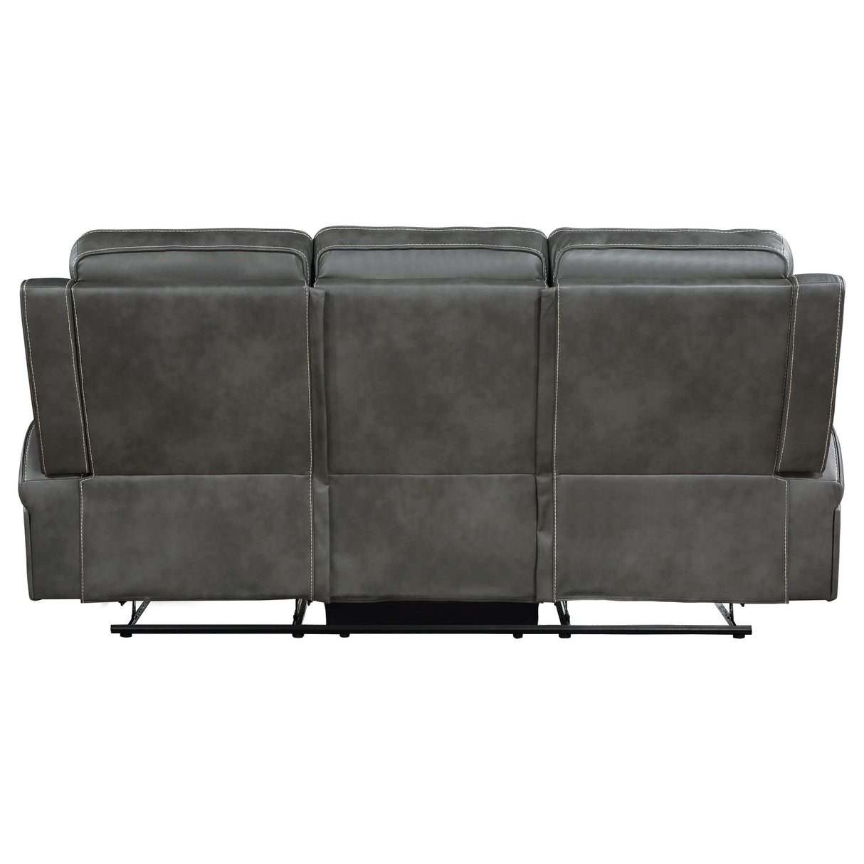 Raelynn Upholstered Track Arm Motion Sofa in Grey