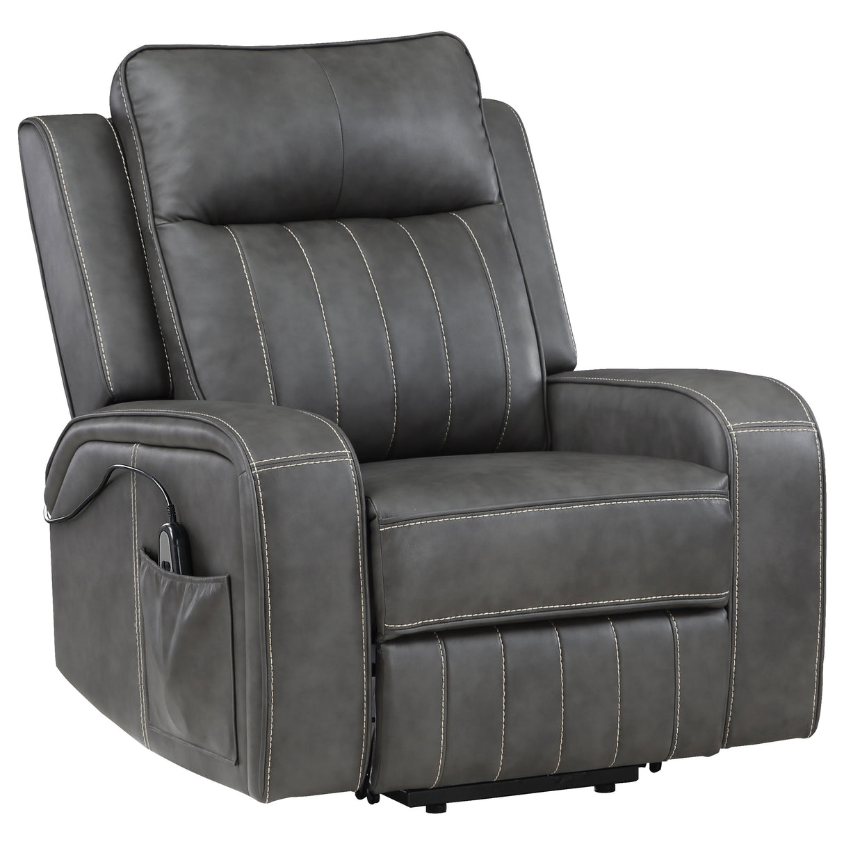 Raelynn Upholstered Power Lift Recliner Chair - Grey