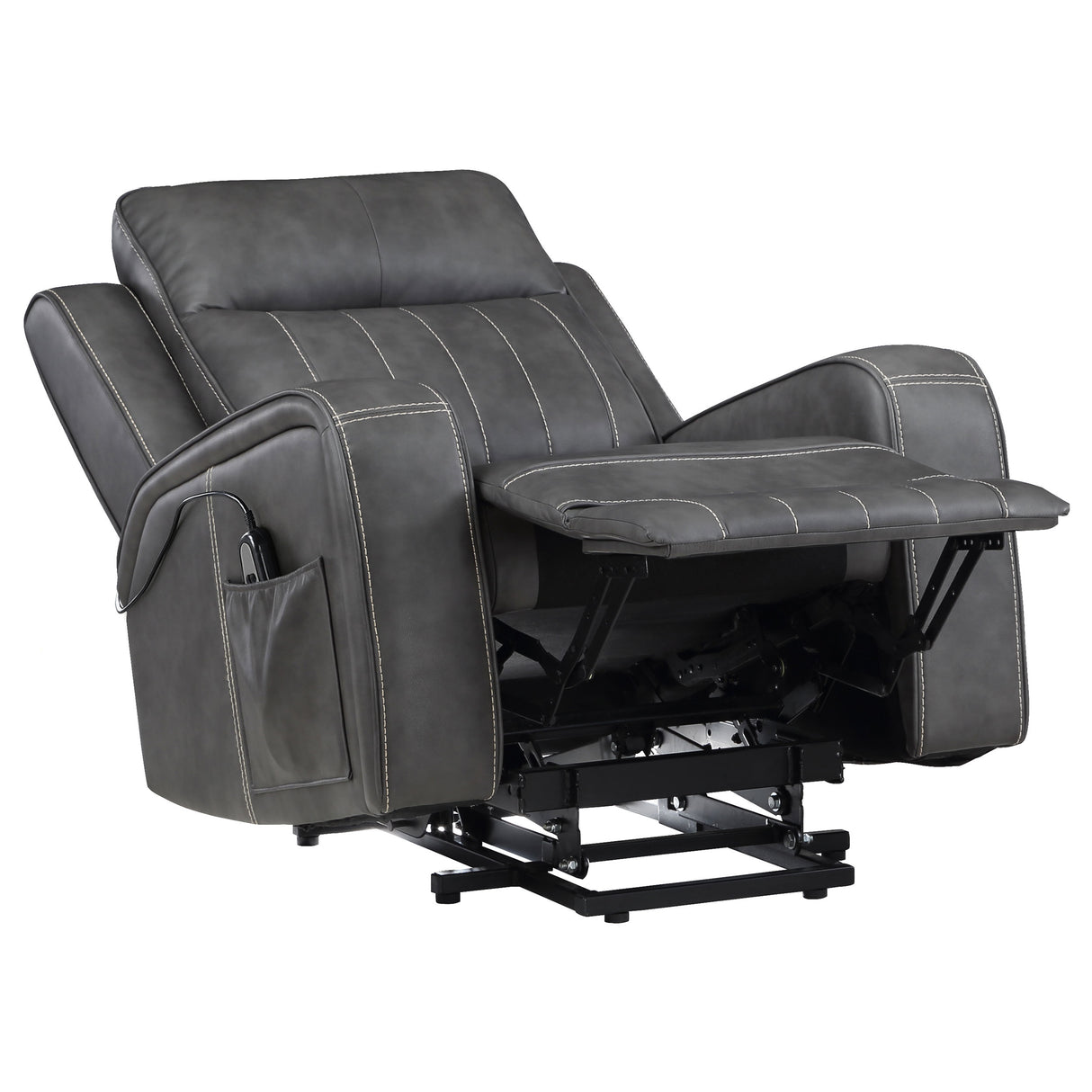 Raelynn Upholstered Power Lift Recliner Chair - Grey