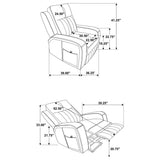 Raelynn Upholstered Power Lift Recliner Chair - Grey