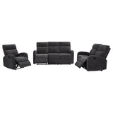 Hamilton Chenille Upholstered Manual Glider Recliner Charcoal Grey