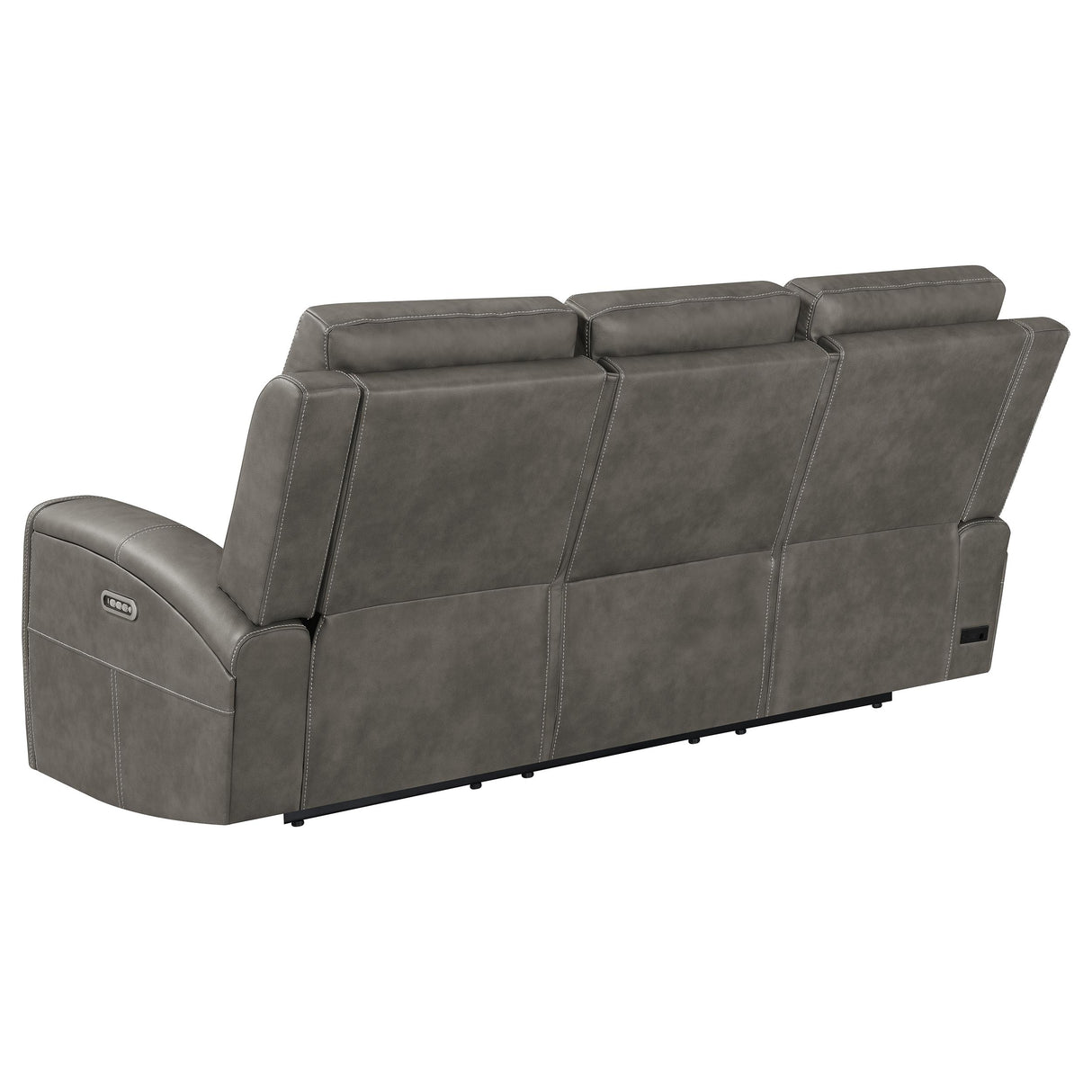 Brickston Triple Power Reclining Sofa - Charcoal